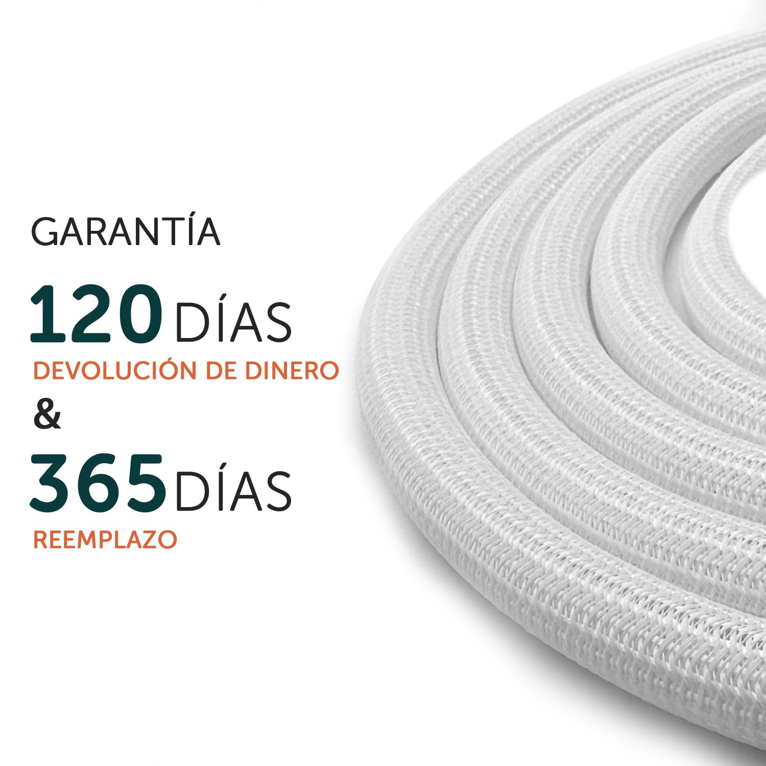 shinfly 13mm-3m Organizador de Cables, Manguito de Cable Auto, Recoge Cables Mesa Escritorio, Cierre Ocultar Cubre Cables para TV PC, Blanco