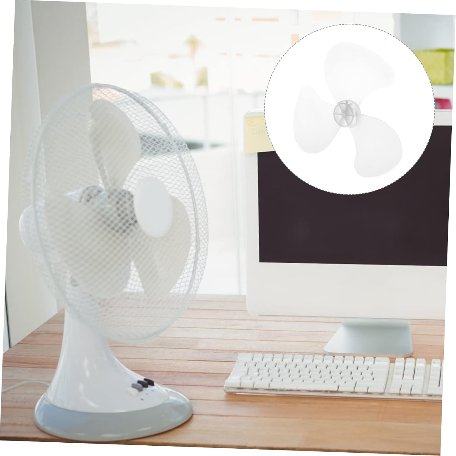 OSALADI Fan Blades Replacement White 2pcs Plastic Fan Blades for 14 Inch 16 Inch