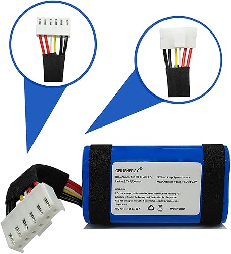 Miniatura 2 de GEILIENERGY Batería de repuesto de 3.7 V compatible con altavoz Bluetooth inalámbrico JBL Charge 5, compatible con parte no GSP-1S3P-CH4A