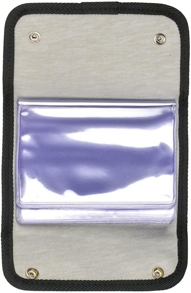 Compact Vinyl Document Holder, 6" x 8" - Stores 36 Documents, Fits in Most Truck Compartments, Durable Vinyl Cover with 2-Snap Closure, Blue, J. J. Keller & Associates, Inc.
