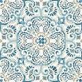 FloorPops FP2477 Fontaine Peel & Stick Tiles Floor Decal, Blue