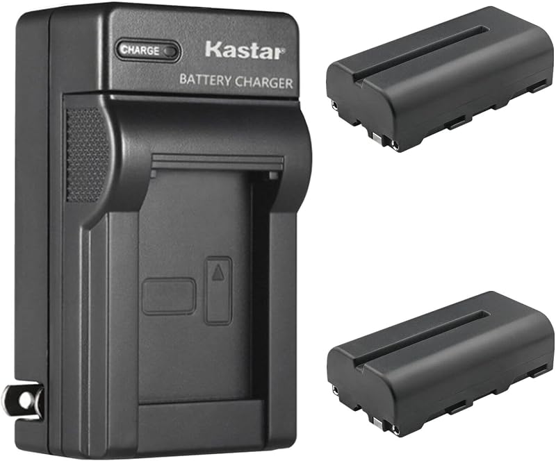 2-Pack NP-F550 / NP-F570 Battery and AC Wall Charger Replacement for Neewer F100 F200 FW568 FW600 FZ200 Camera Field Monitor, ProAm USA Iris 7", USA Iris Pro 7" On-Camera Monitor
