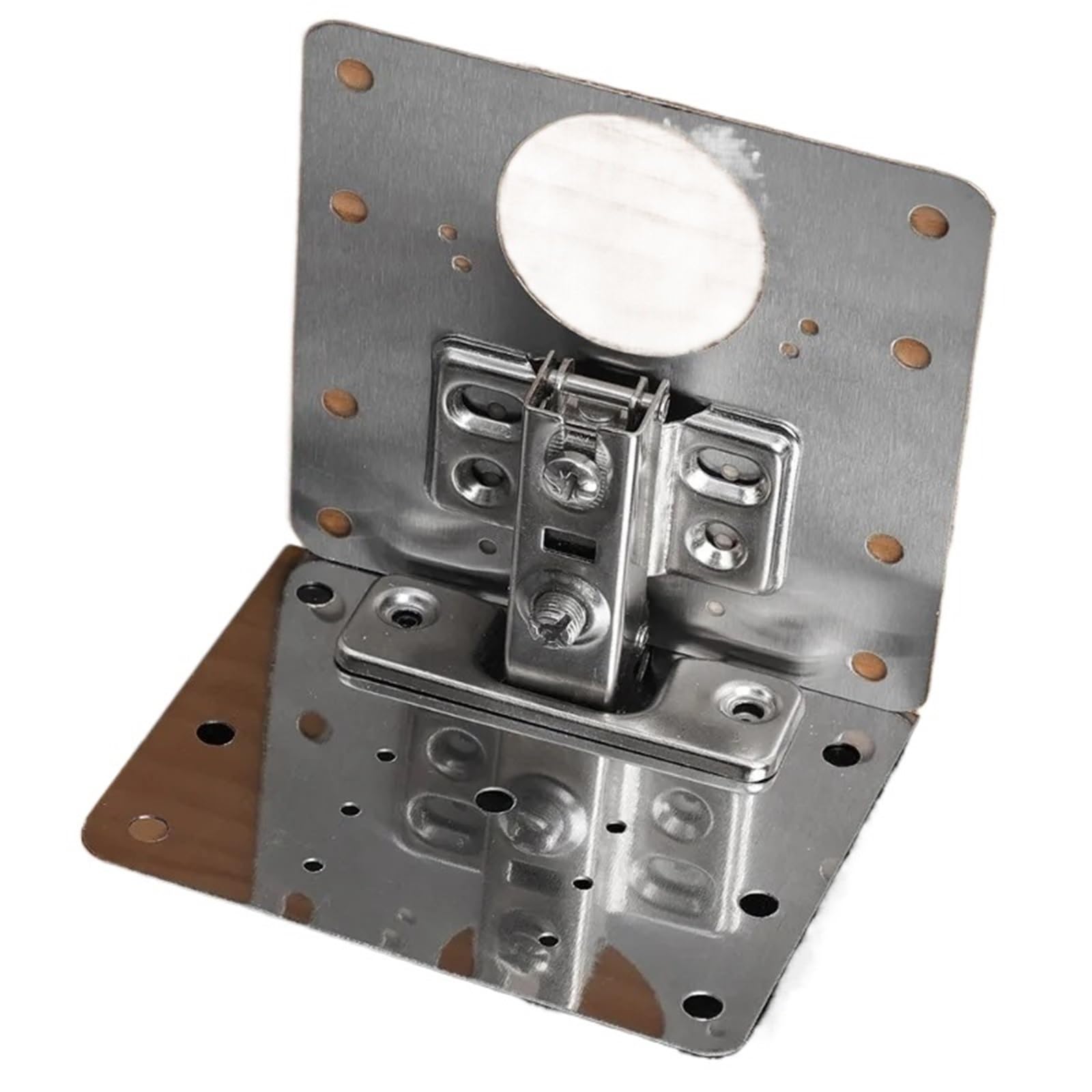 Lot de 10 plaques de réparation de charnière avec vis platine de fixation en acier inox