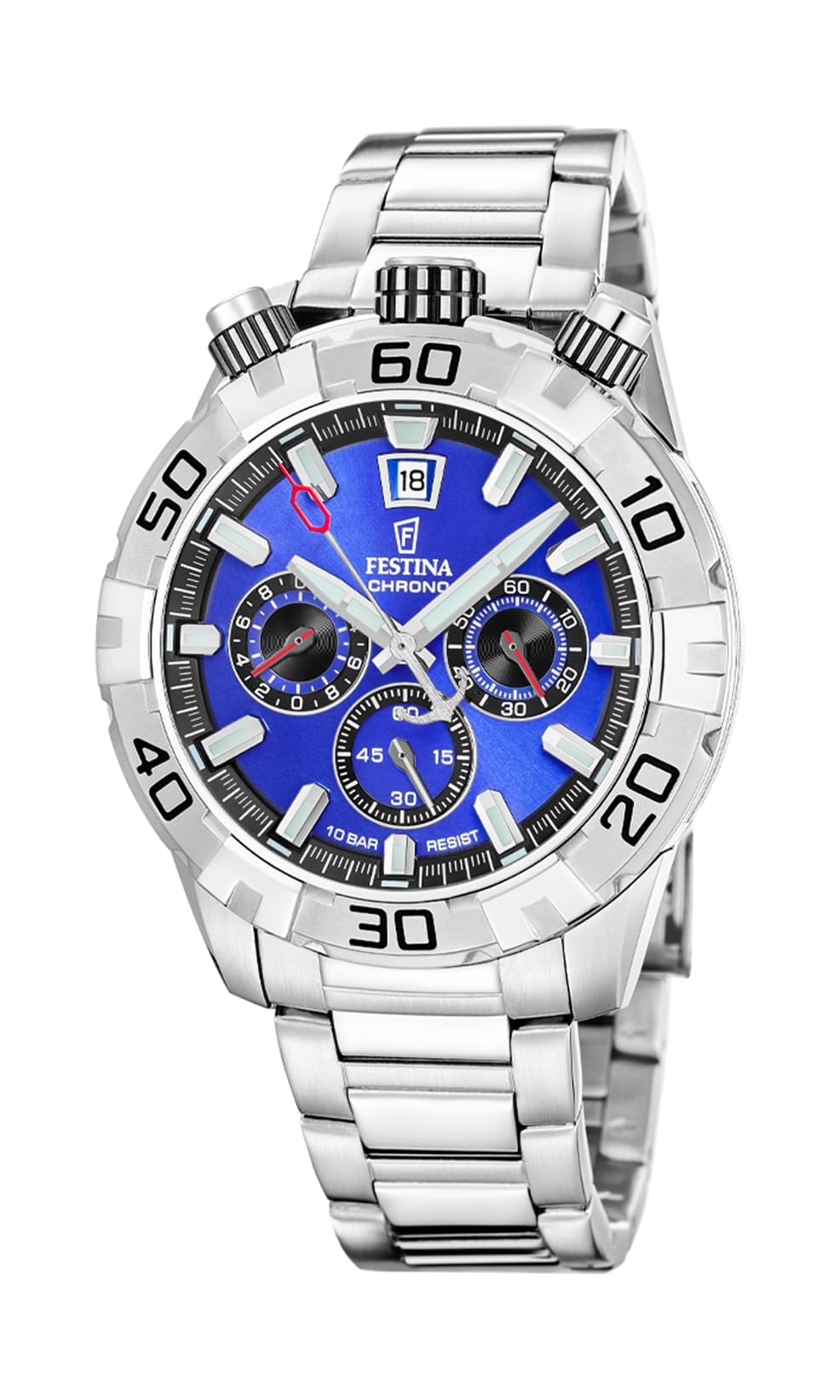 Festina Herrenuhr Chronograph aus Edelstahl 316L