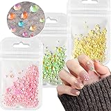 3D Crystal Glass Mermaid Rhinestones, Pink Yellow 3D Aurora Mermaid Round Glass Flatback Rhinestones