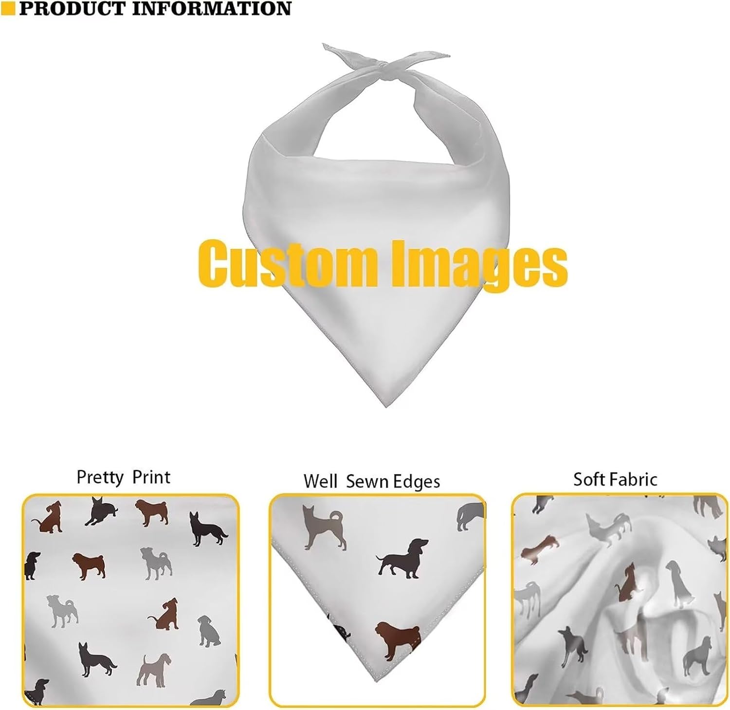COEQINE Birthday Bandana for Large Dog,4Th July Daisy Flower Butterfly Scarf for Small Dogs 3 Pieces Replacement Dogs Pet Supplies Accessories image 3