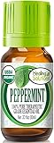 Healing Solutions Organic Peppermint Essential Oil 0.33 oz (10ml), Pure, Undiluted, Therapeutic Peppermint Oil for Hair and Skin Peppermint 0.33 Fl Oz (Pack of 1)