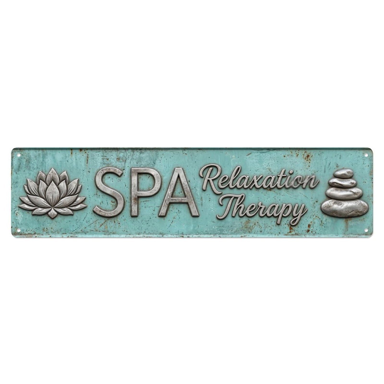 SPA Relaxation Therapy Vintage Metal Tin Sign Wall Decor for Cafe, Club, Garden Metal Poster 4x16Inch