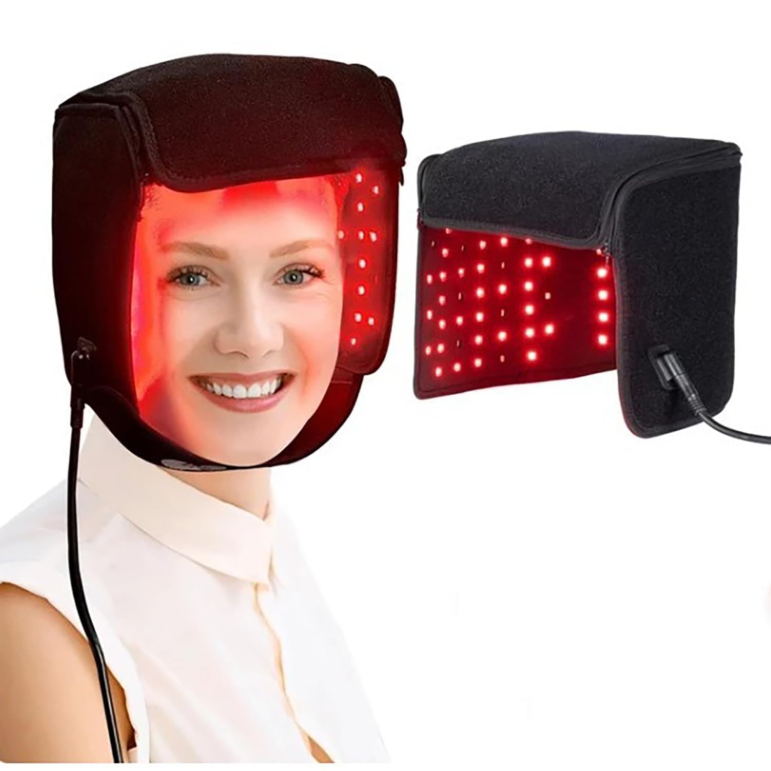 Cuffia per trattamento per la ricrescita dei capelli, dispositivo per terapia a infrarossi con 215 LED 660 Nm e 850 Nm, cuffia per la cura della caduta dei capelli che favorisce la ricrescita rapida,