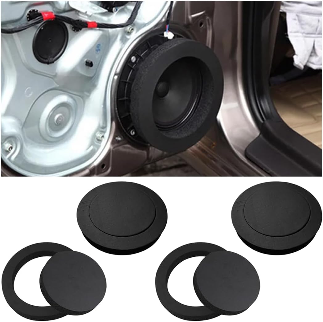 XINLIYA 4 Pcs 6.5" Foam Speaker Enhancer, Car Door Foam Speaker Rings