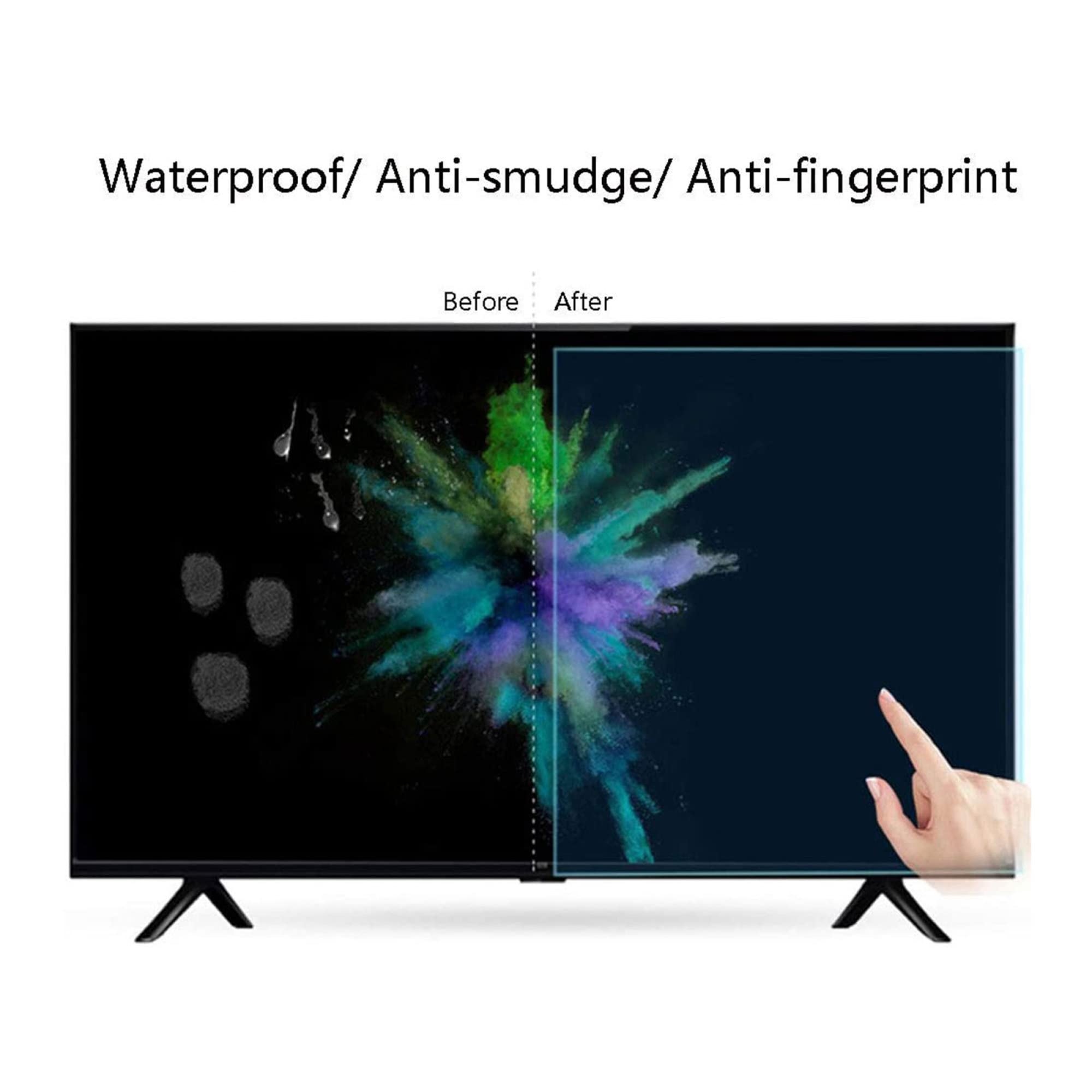 Osłona ekranu Smart TV, Filtr ochronny na ekran telewizora LCD LED 4K OLED QLED o przekątnej 32-75 cali(46in 1017x570mm)