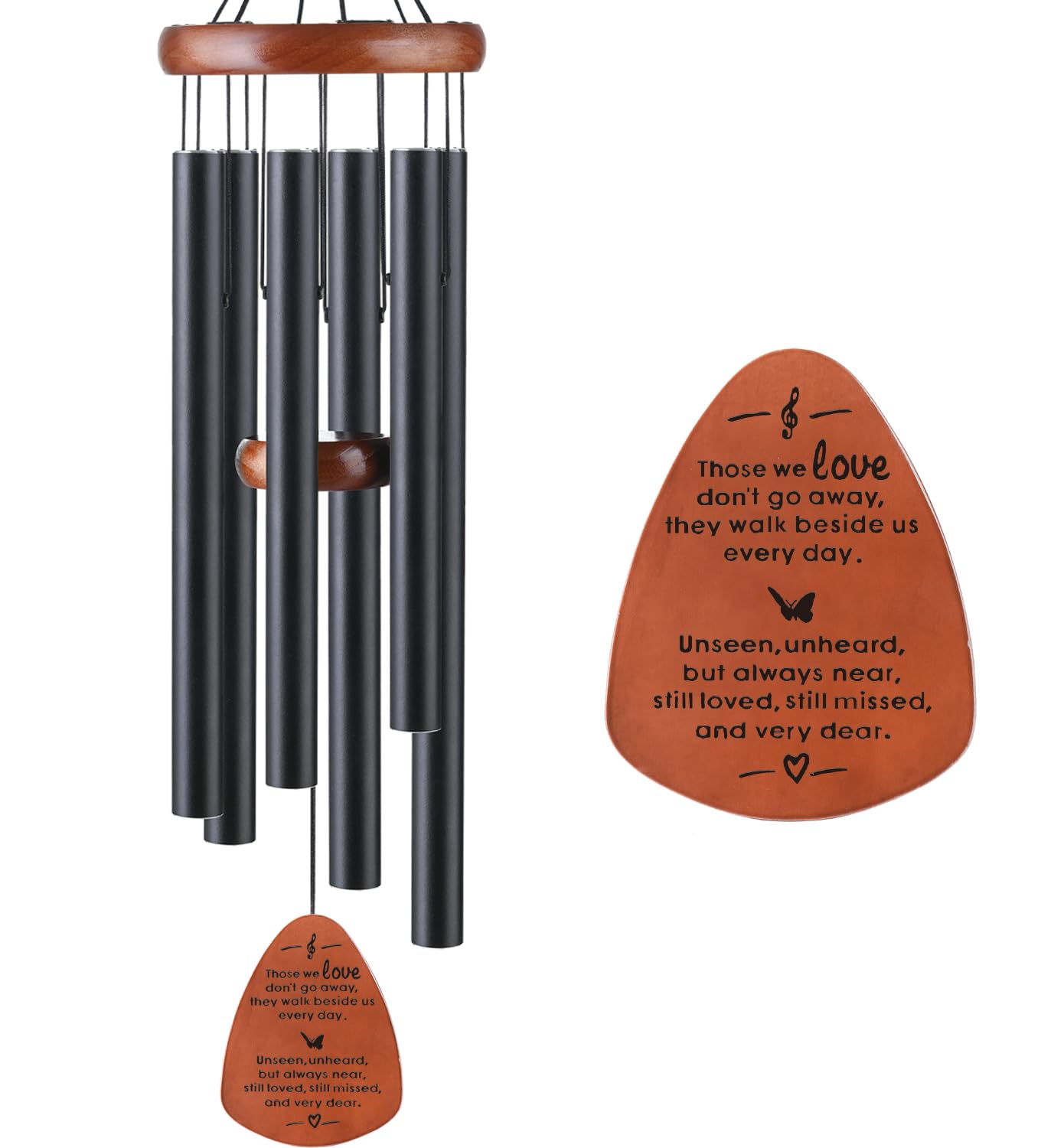 Memorial Wind Chimes for Outside, Sympathy Gift for Loss of Loved One Mom Dad, Ideal for Funeral, Remembrance & Bereavement, Outdoor Use