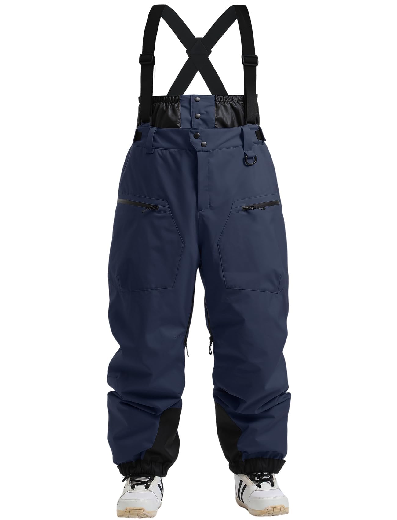 IMPHUT Ski Pants Snowboard Pants for Men, Baggy Snow Pants Insulated Waterproof Windproof, Mens Snow Bibs Overall