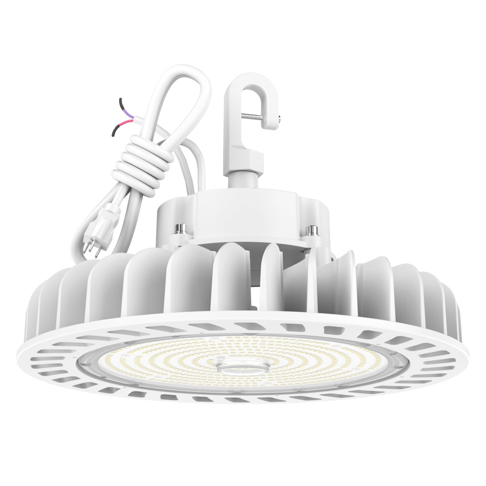 HYPERLITE UFO LED High Bay Lights: 250W High Bay LED Shop Light 35,000LM 5000K, 1-10V Dimmable UFO Lights with 110V Plug 5FT Cable, UL Listed High Bay LED Lights for Warehouse Garage Workshop