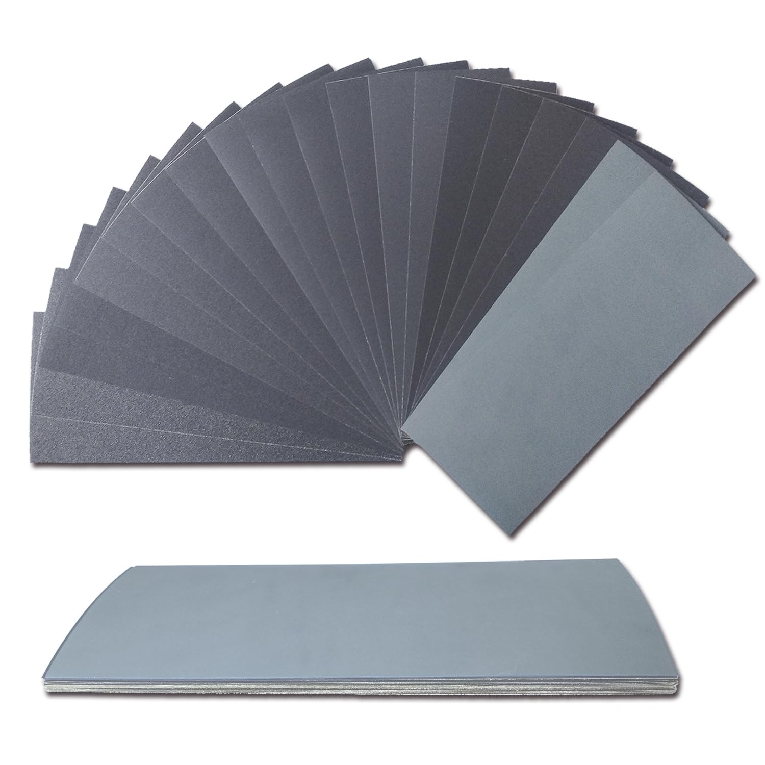 80PCS Sandpaper Variety Pack, Sand Paper Assorted for Wood Metal Sanding, Wet Dry Sandpaper Sheets 120/240/320/400/600/800/1200/1500/2000/3000 Grits,