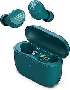 JLab Go Air Pop True Wireless Earbuds, in Ear Headphones, Bluetooth Earphones, Ear Buds with 32H Playtime, Bluetooth Earbuds with Microphone, USB Charging Case, Dual Connect, EQ3 Sound, Teal asin的图片