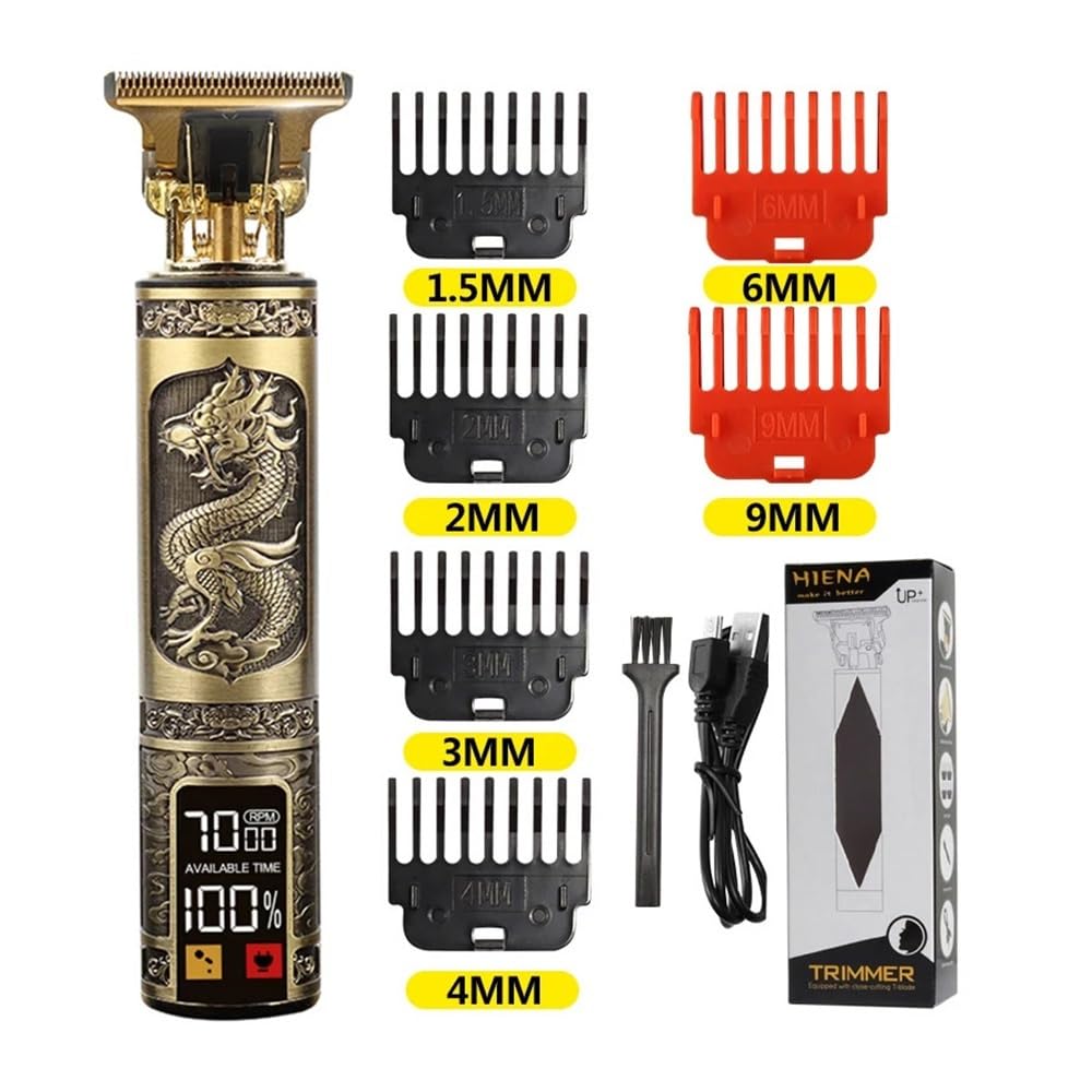 Rasierer USB Elektrisch LCD Haarschneidemaschine Trimmer All in One Gold Light Head Wiederaufladbare Haarschneidemaschine Ölkopf Haarschnitzmarkierer Rasierer