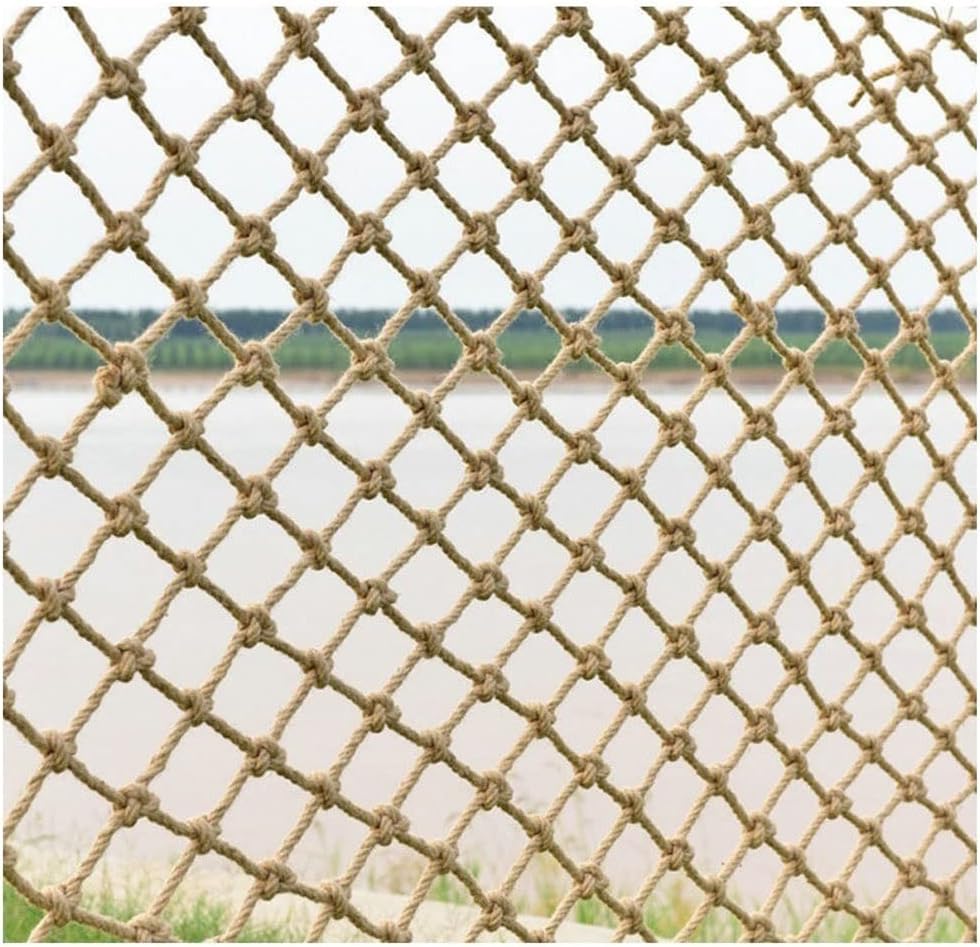 Balcony Protection Net Hemp Rope Net, 4mm Safety Net Hemp Rope - Kids Outdoor Climbing Net Safety Net Decoration Safety Fence Protection Decoration Resis