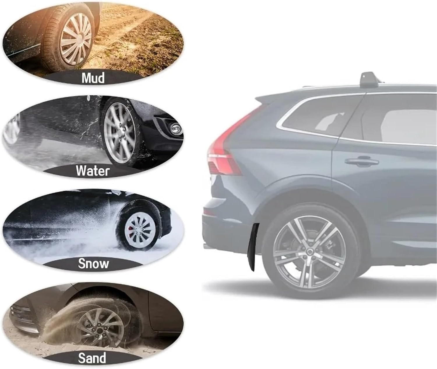 泥除けマッドフラップ ボルボ用 XC60用 2018-2024 車マッドガード