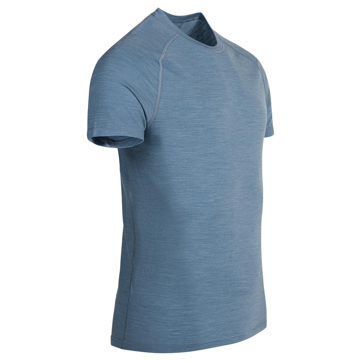 Zajo Senti Merino Tshirt Herren - Funktionsshirt aus Merino Wolle - Atmungsaktiv & Geruchsneutral - Temperaturregulierend - Wandern, Outdoor - Blau, L