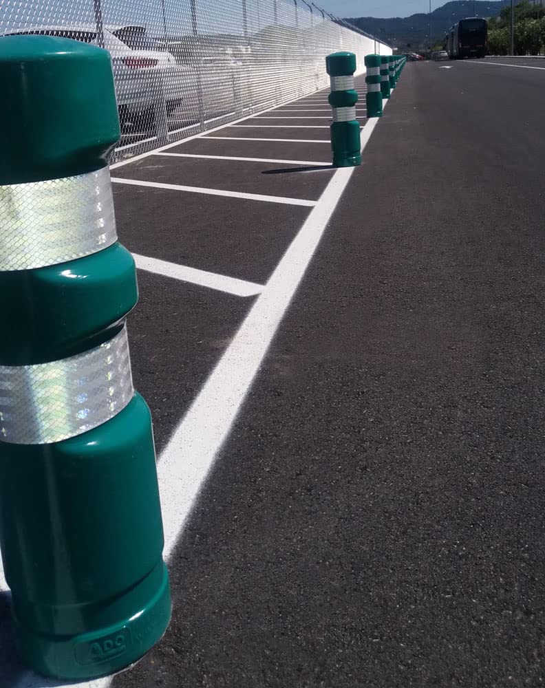 PAL | Hito de balizamiento y señalización de trafico H-75 verde elástico de gran flexibilidad y resistencia a los impactos (2- Hitos)