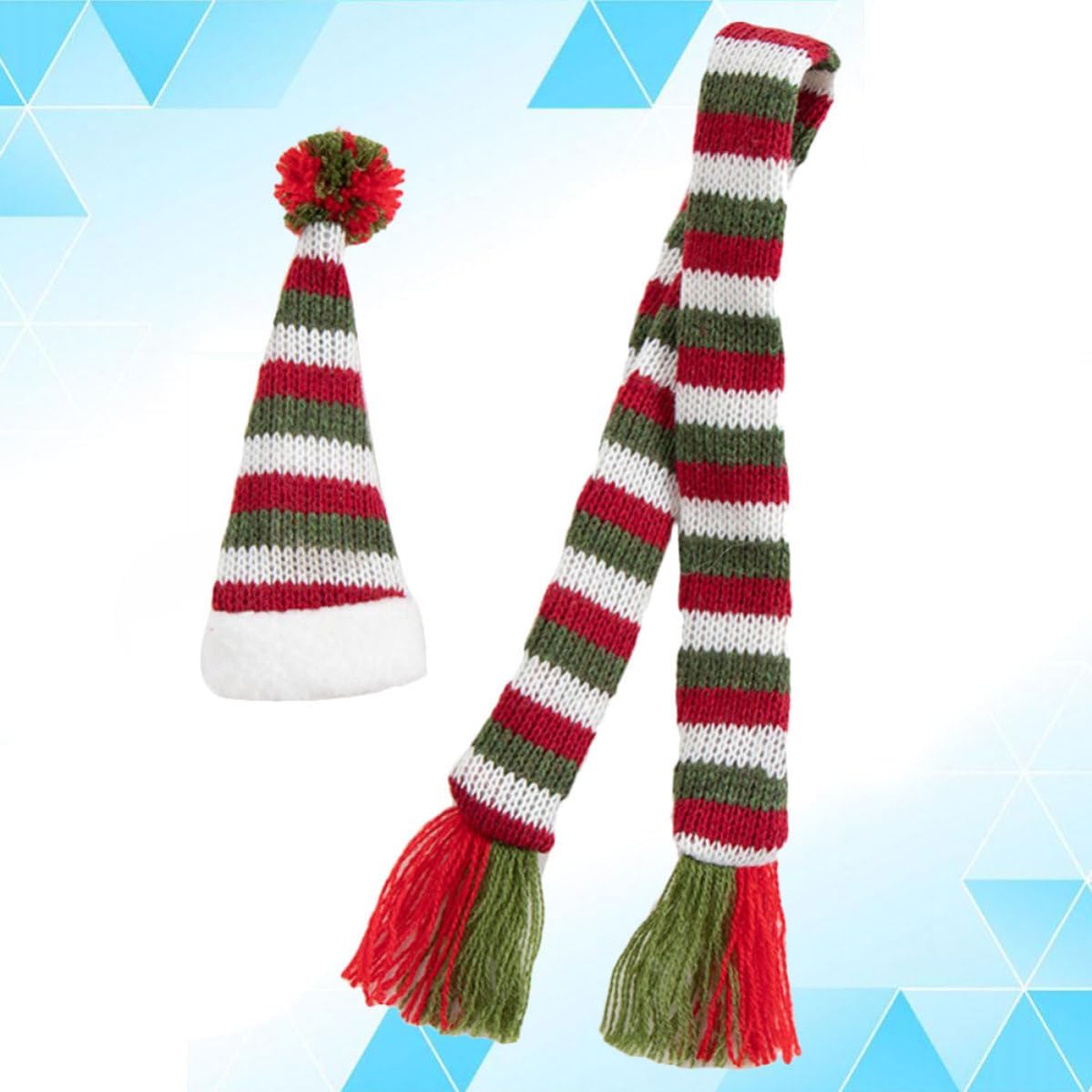 Red Wine Bottle Cover Set Made of Scarf 2pcs Reusable with Hat Nonwovens, Easy to Wash and Dry Christmas Parties and Holiday Bottle Decorations