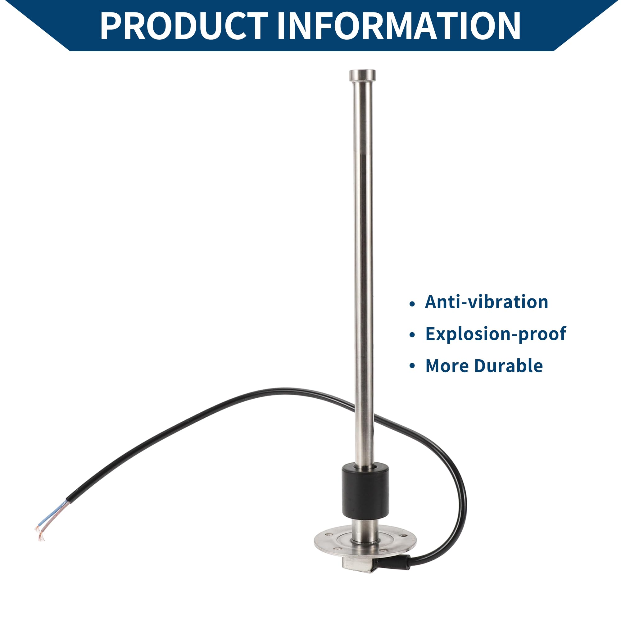 Unità Di Invio Carburante Marina 0-190 Ohm, 130 Mm, In Metallo Argentato - Con Manometro, Per Barche, Auto, Camion