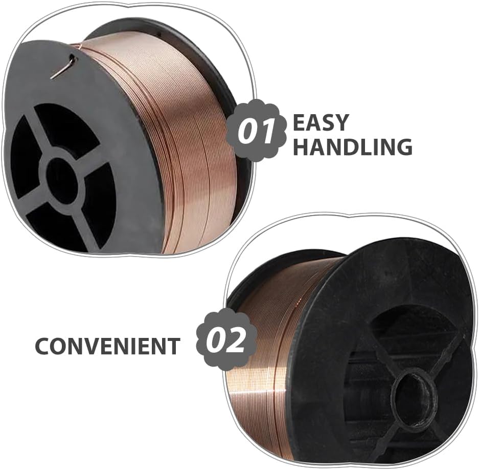 1 Roll Carbon Steel Welding Wire Gasless Flux Steel Welding Wire Ideal For Industrial Applications Rose Gold 1.2mm