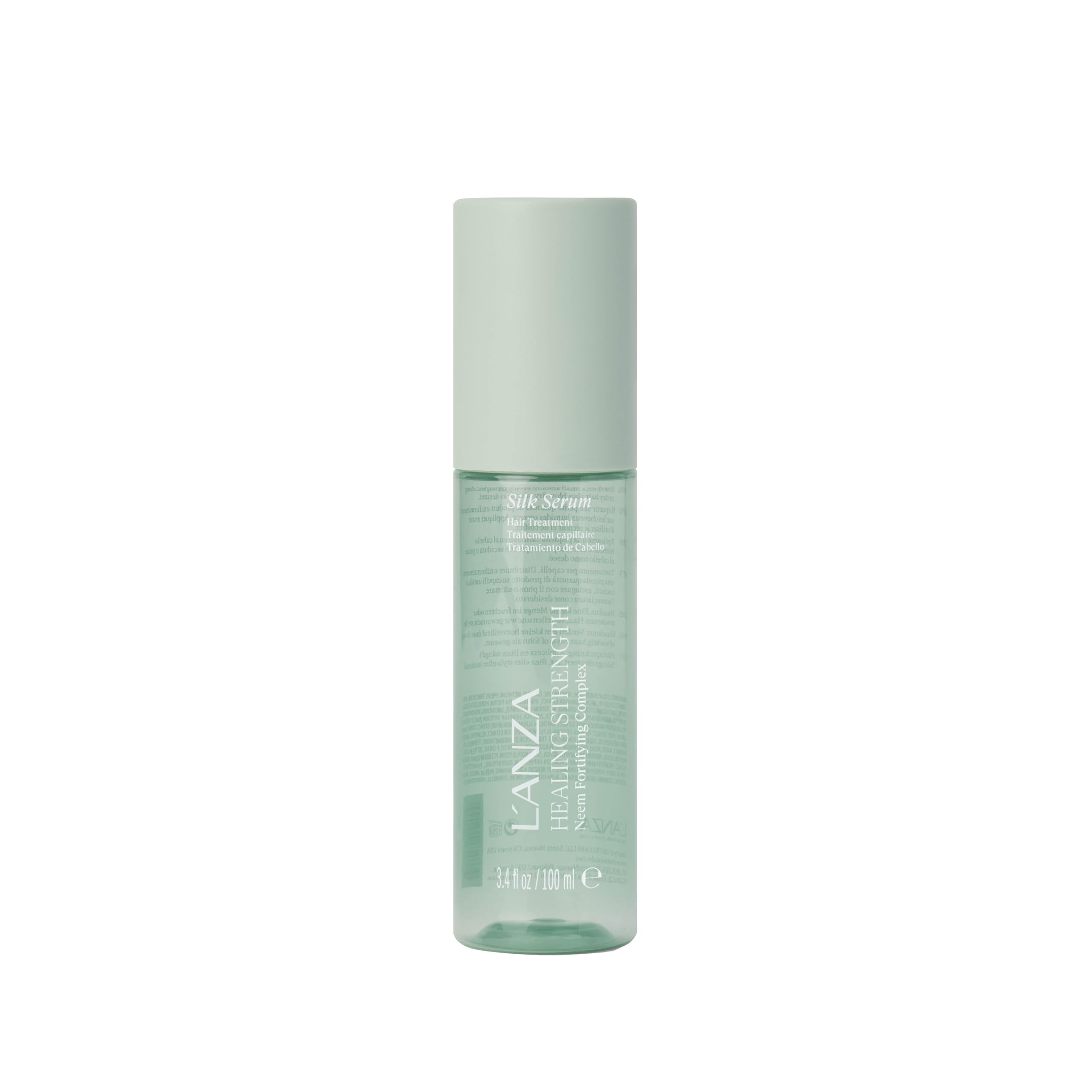 L'ANZA Healing Strength Neem Plant Silk Hair Serum, Neem Oil Anti Frizz Damaged Hair Treatment, Nourishes, Strengthens, Boosts Shine, and Prevents Breakage From Split Ends, New Bottle (3.4 Fl Oz)