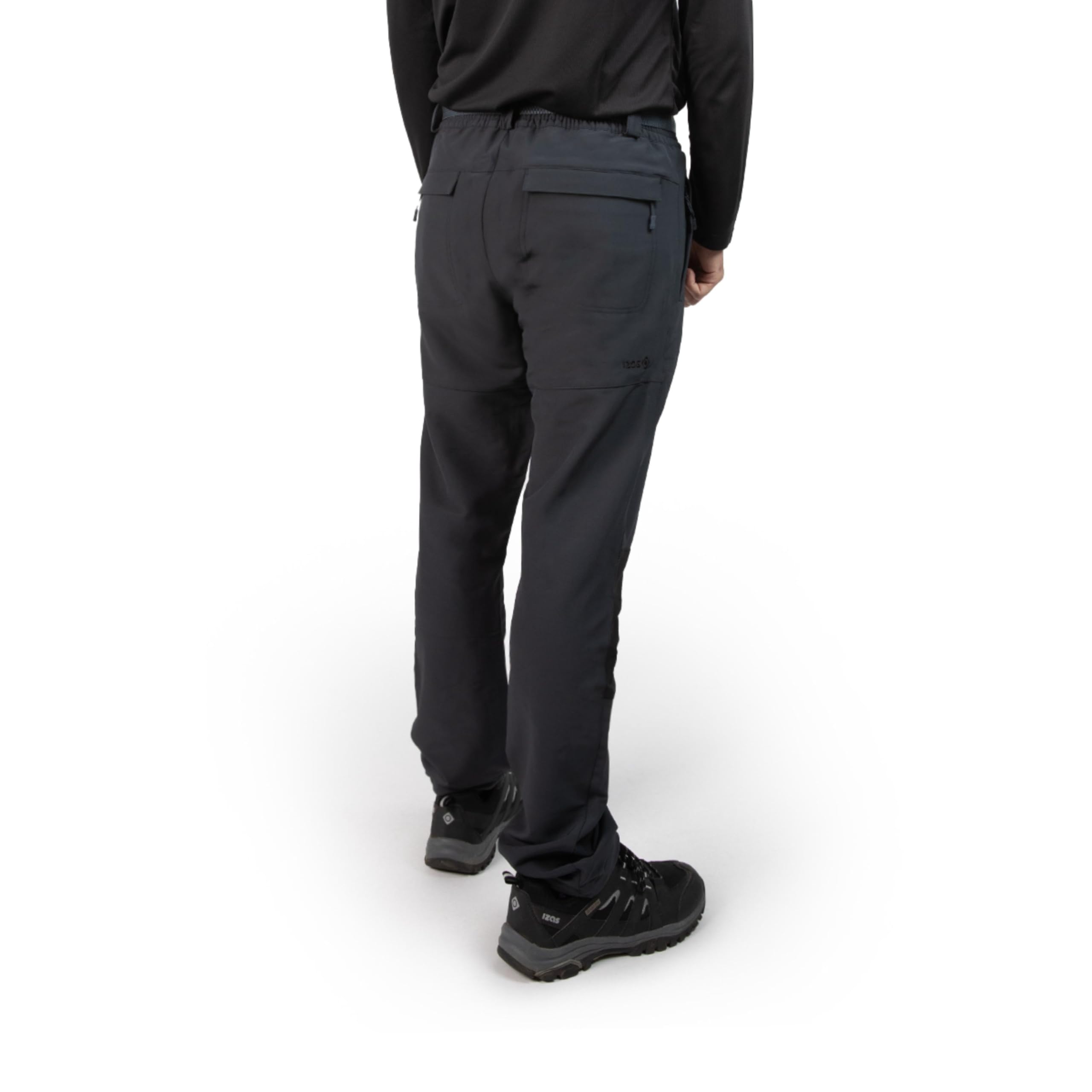 Izas - Pantalón de Senderismo para Hombre - Pantalón Trekking Impermeable y con Bolsillos de Cremallera - Bajo Ajustable Que Protege del Frío - Secado Rápido - Chamonix FW
