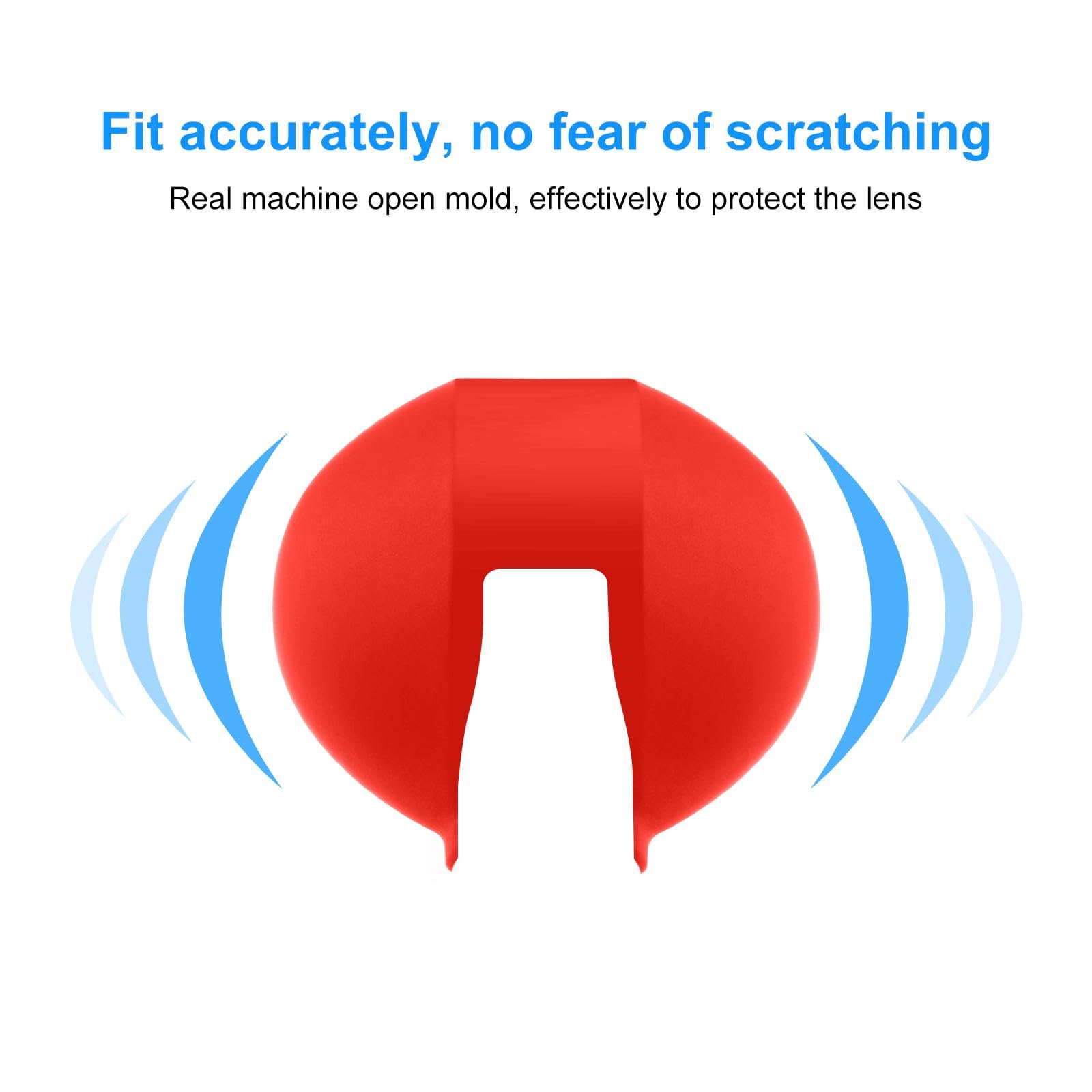 Cache-objectif En Silicone Rouge Pour étanche Insta360 X5 – Protection Anti-rayures, Facile à Installer, Compatible Avec Le Caisson De Plongée