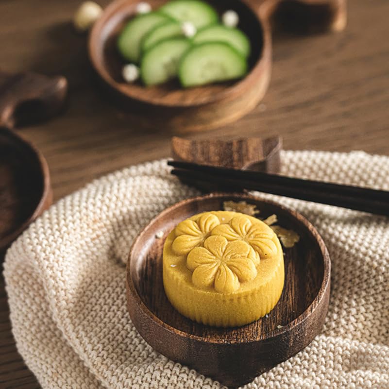 Unomor Japanese Walnut Fish Dish Plate Creative Serving Bowl Flavor Seasoning Plate