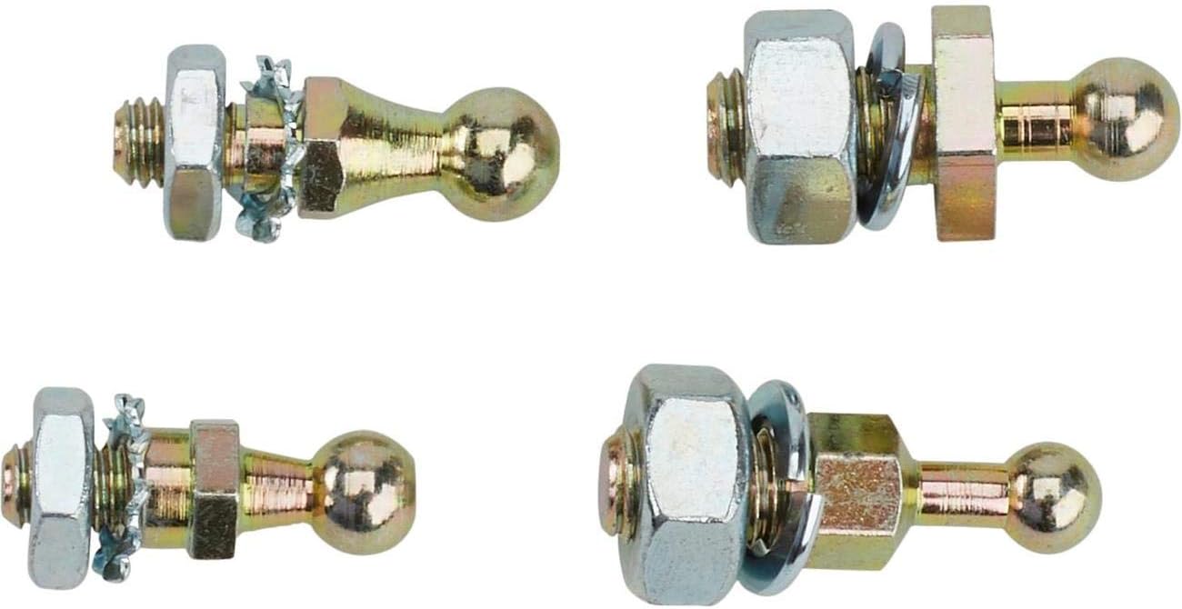 Speedway Motors Carburetor Linkage Ball Stud Assortment Kit Includes Four Sizes Steel Zinc Plated Universal Fit For Automotive Linkage Arms 1/4 and 3/16 Inch Studs