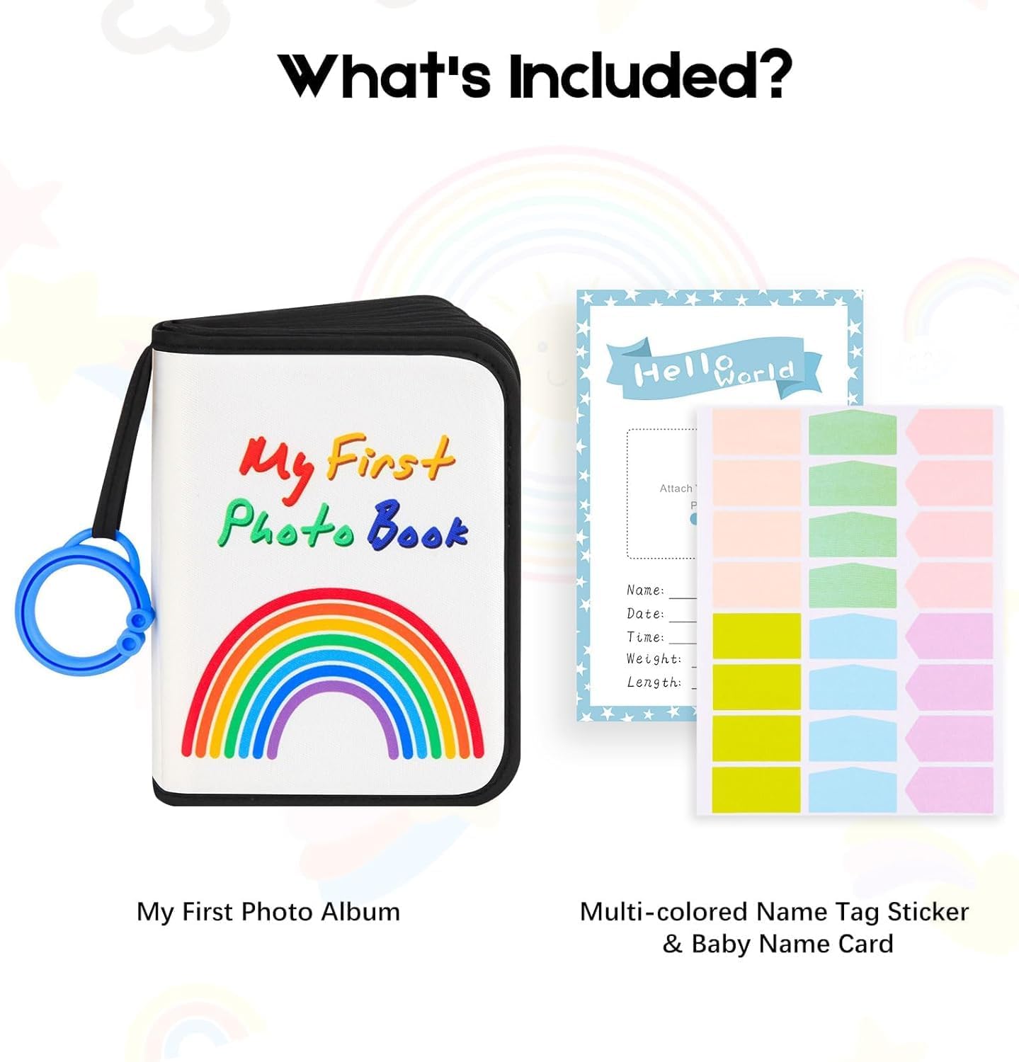 Baby's My First Photo Album for Baby Holds 21 4x6 Photos, Baby Photo Album Soft Cloth Family Book, My First Family Album for 4x6 Baby Shower Kids Toddlers Family Pictures, Toddler Photo Album (Black)