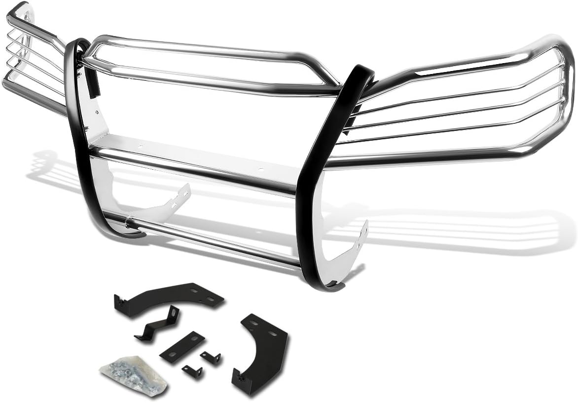 Auto Dynasty Compatible with Mercedes-Benz W163 M-Class Front Bumper Protector Brush Grille Guard (Black)