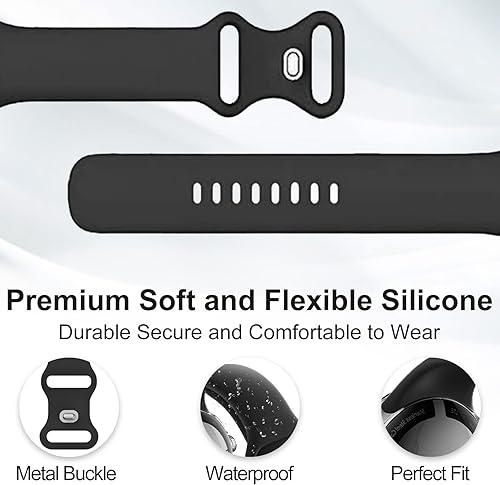 Miniatura 2 de BMINEN Correas compatibles con Google Pixel Watch correa deportiva de silicona suave para hombres y mujeres transpirable ligera impermeable repuesto