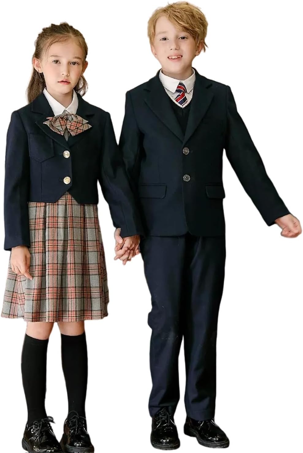 Boy's Notch Lapel Suit 2-Piece Set Single Breasted Button Jacket Pants Daily/Leisure