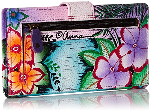 Anna By Anuschka Women’s Hand-Painted Genuine Leather Two Fold Wallet - Tropical Flamingos #TOP1