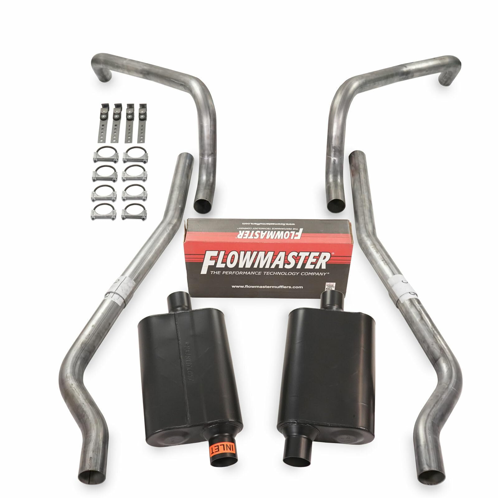 Truck Exhaust Kits 3" High Flow Dual Exhaust Kit with Flowmaster 40 Series Mufflers Fits Chevy II Fits Nova 62 to 67