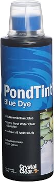 CrystalClear PondTint Colorant for Outdoor Water Garden & Freshwater Koi Fish Ponds, Tint, Color & Shade Natural Crystal Clear Water, Blue Pond Dye