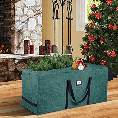 Baleine 9 Ft Christmas Tree Storage Bag, Heavy Duty 900D Oxford Fabric With Reinforced Handles And Dual Zippers Wide Opening, Extra Large Storage Container For Trees And Decorations (Green) #TOP2