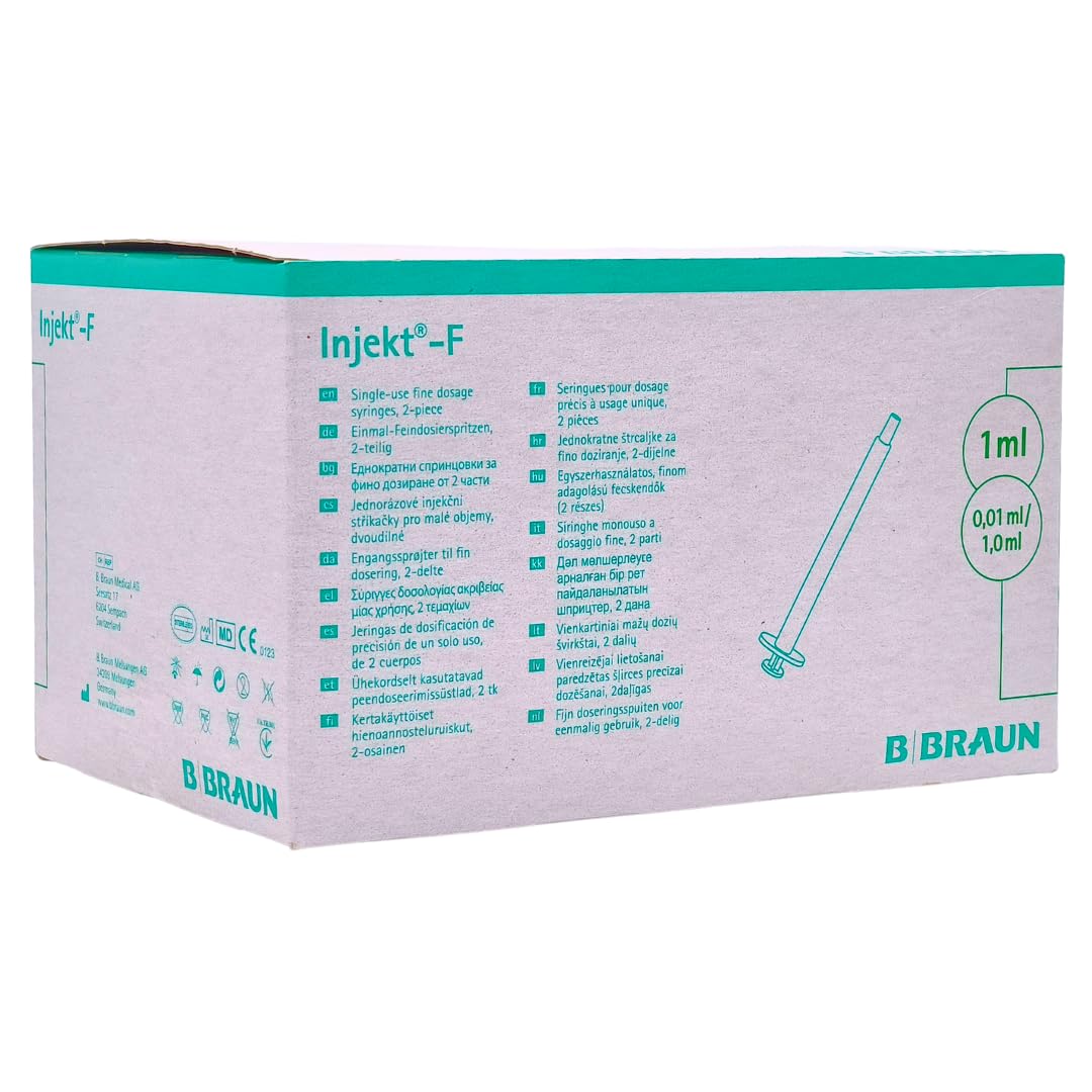 B. BRAUN Injekt-F 1 ml Zweiteilige Einmal-Feindosierungsspritze 3x 100 St I Für Klinik, Praxis, Labor I zur Injektion, Aspiration, Infusion, Ernährungstherapie I Spar-Set plus Pharma Perle give-away