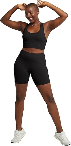 Miniatura 4 de Hanes Pantalones cortos de ciclismo de jersey elástico para mujer pantalones cortos de bicicleta de algodón para mujer pantalones cortos deportivos