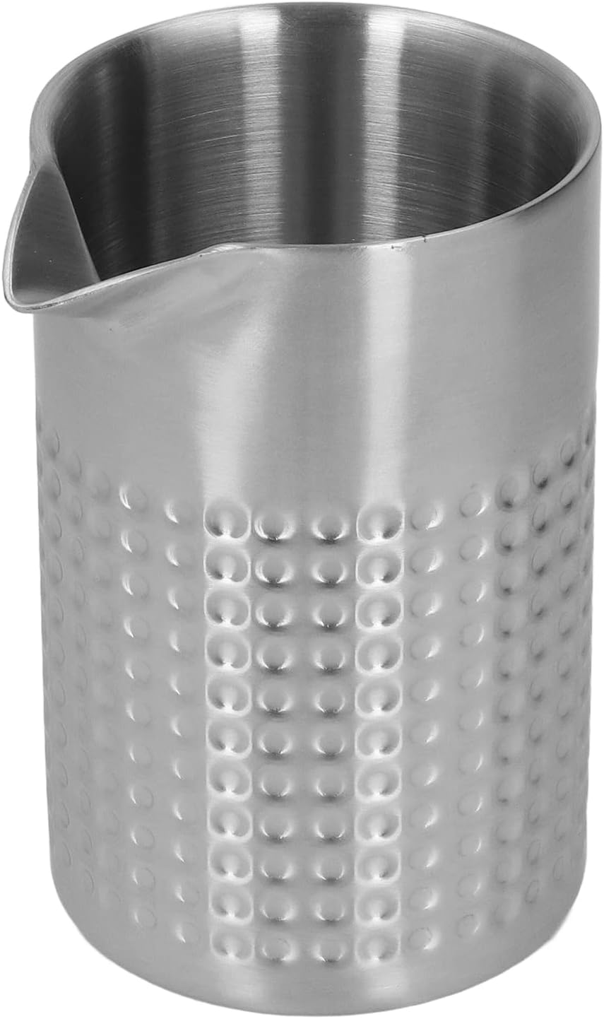Stainless Steel Bartending Cup Mixing Pitcher Professional Bartender's Beaker Heat Preservation Frosted Double Walled Bartending Mixing Glass for Stirred Cocktail , Cocktail Mixing Glass , Cocktail