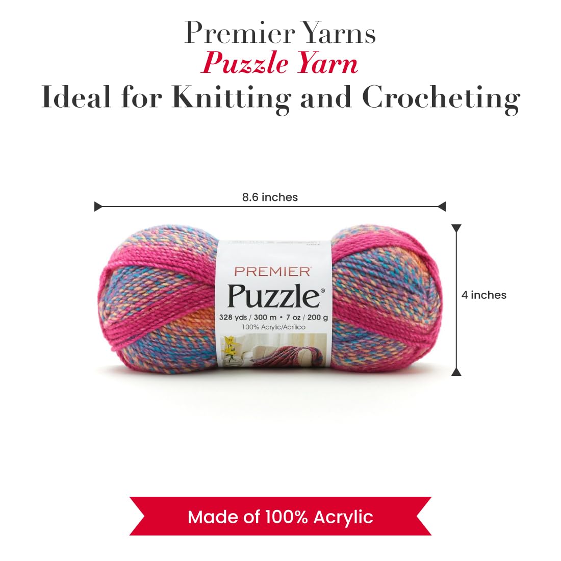 Amazon.com: Premier Yarns Puzzle Yarn, Made of Acrylic, Ideal
