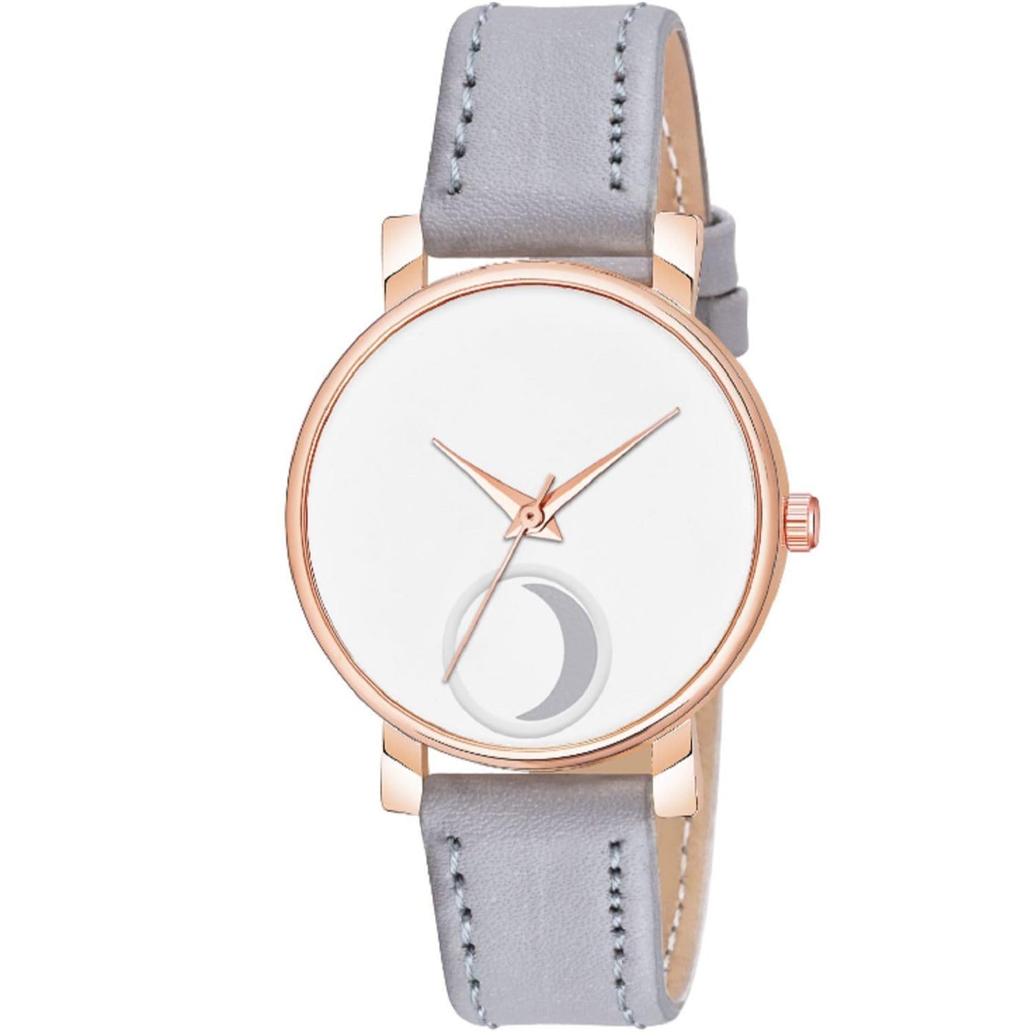 KIROH Analogue Chand Designer Dial Leather Strap Watch for Girls and Women (White) (B0CBC55519) Amazon Price History, Amazon Price Tracker