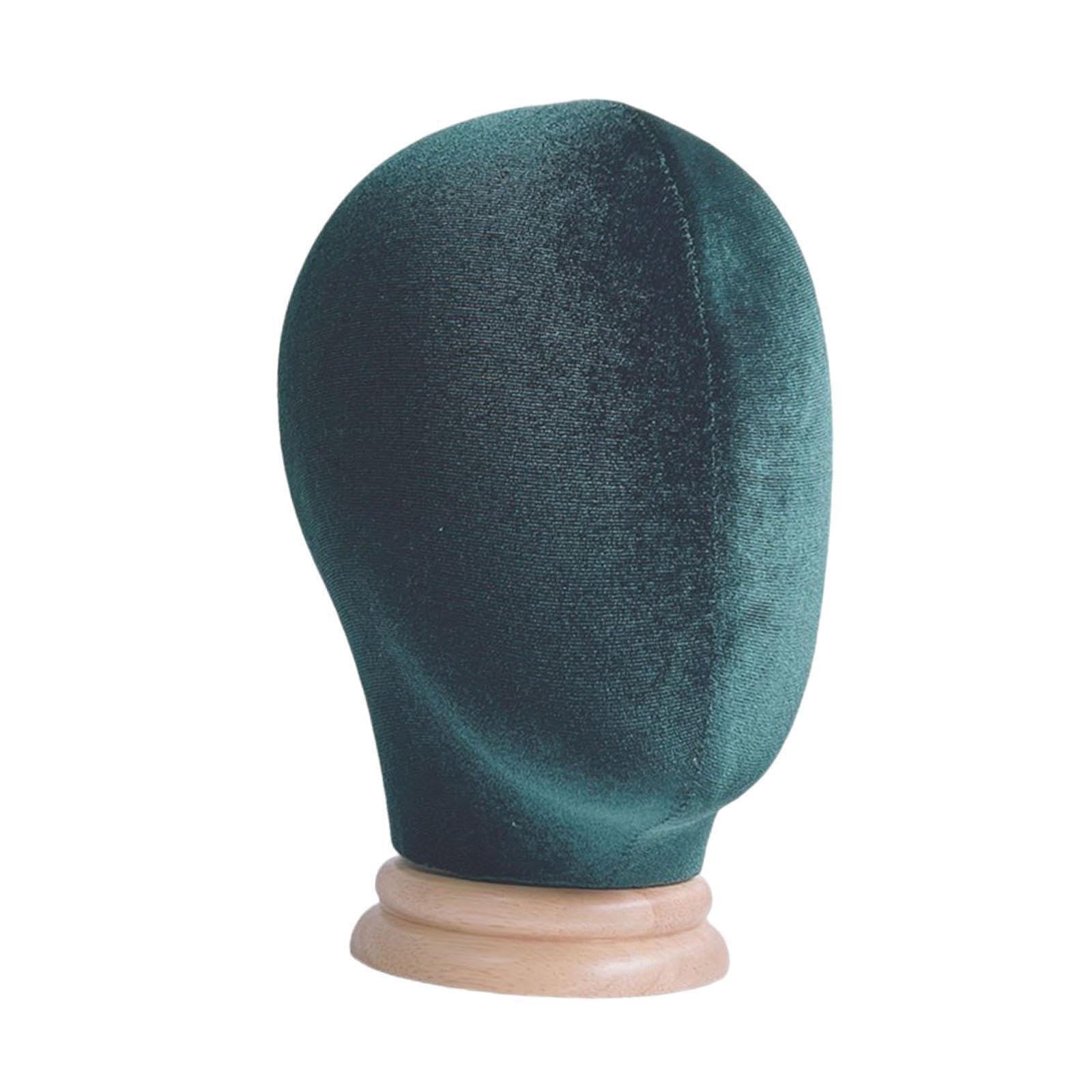 CYDZSRA Stylish Hairpiece Stand For Wig Display Unique Mannequin Head for Creative Home Or Salon Environments Wig Display Can Stable In Desk Or Dressing Tables. Manikin Head , green , 54cm