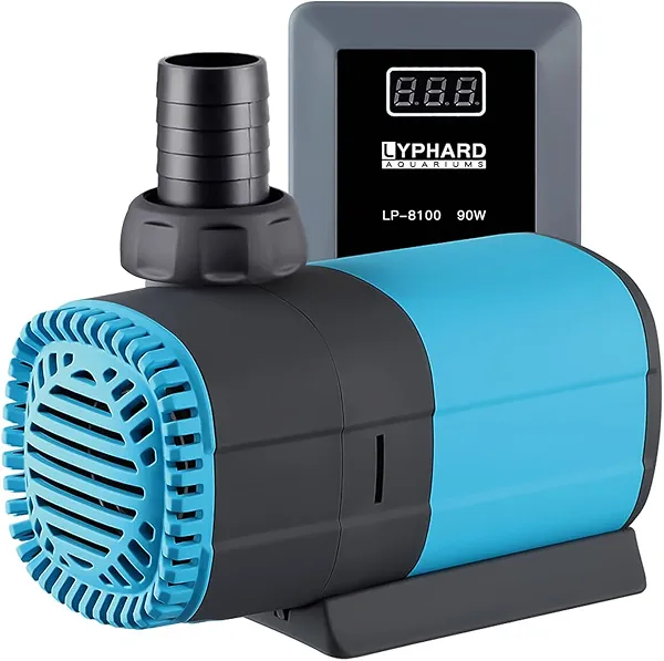 LYPHARD AQUARIUMS 3200GPH Submersible Water Pump 90W with Controller DC 24V, Adjustable High Lift 20FT Pond Pump for Fountain, Aquarium, Fish Tank, Hydroponics, Waterfall