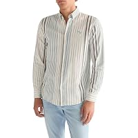 Wrangler Oxford Shirt Maglietta, Bianco e Blu