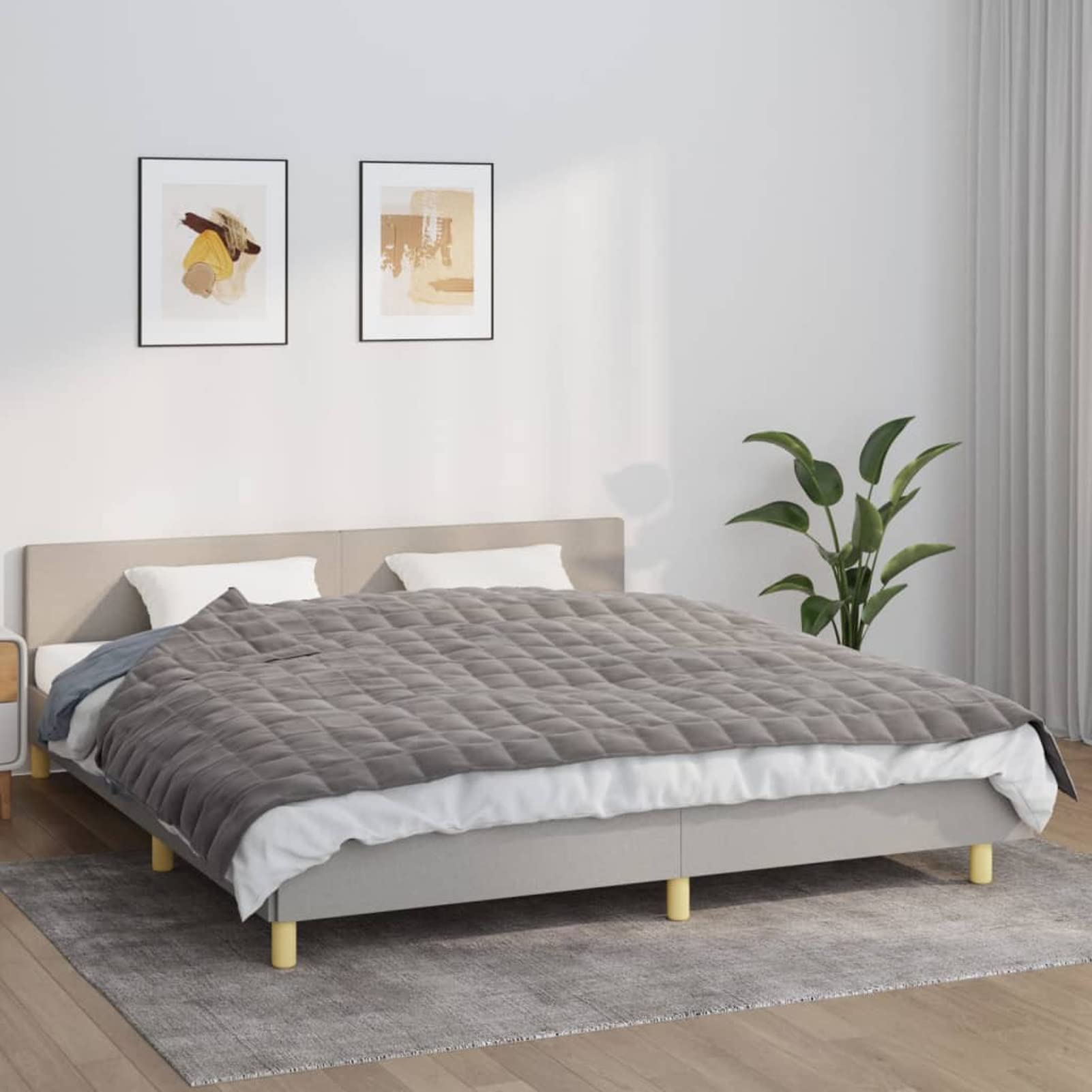 Wei - Manta ponderada gris 155 x 220 cm 11 kg Tejido-Classic Manta ponderada - Manta antiestrés - Manta pesada para un sueño profundo y un mejor descanso - Manta de algodón ponderada 100%